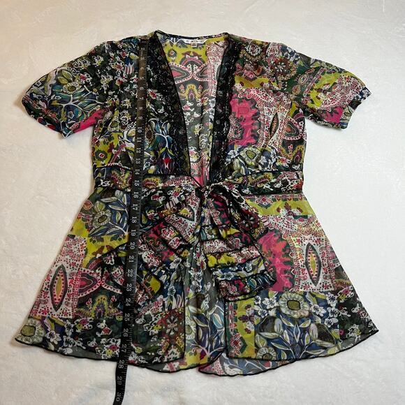 CAbi Beaches of St Tropez Open Tie Front Blouse Style # 543 Fairy Whimsical Y2K - Picture 10 of 10